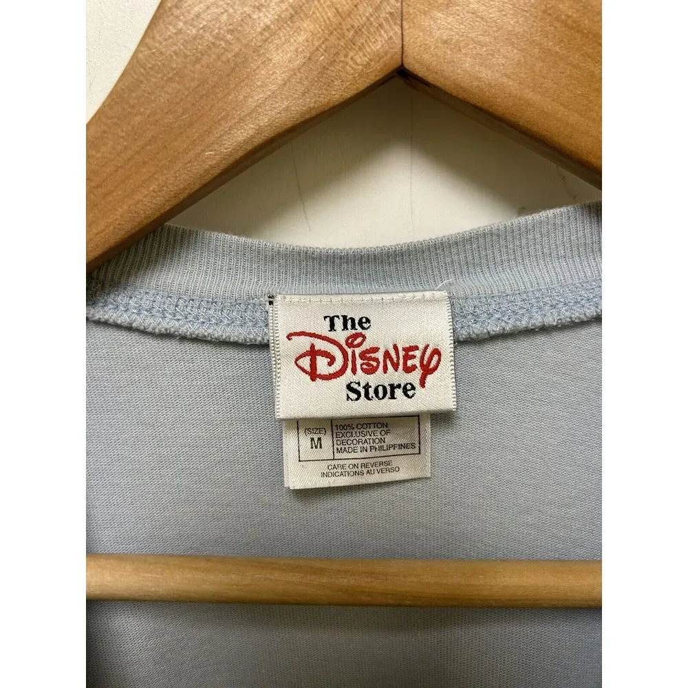 Disney 3/4 Sleeve Embroided Winnie The Pooh‎ Sleep Shirt Blue Size Medium - Picture 4 of 4